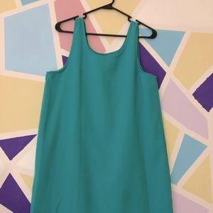 Teal color loose Dress